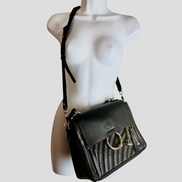 CHLOE Medium Faye Day Quilted Calf Leather Hand and Shoulder Bag Boho with COA - Picture 13 of 16